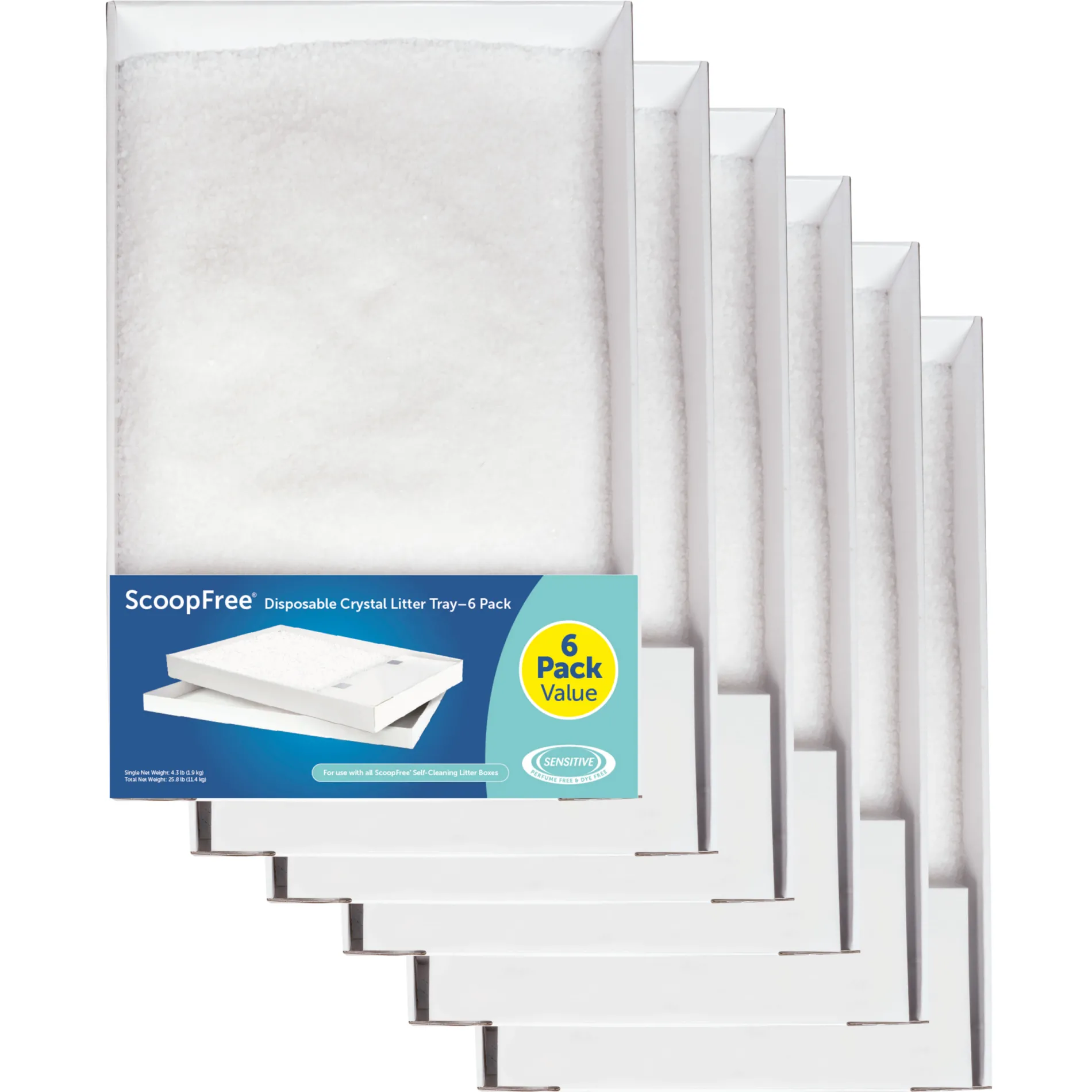 ScoopFree® Complete Disposable Crystal Litter Tray, Sensitive, 6-Pack-PetSafe Hot