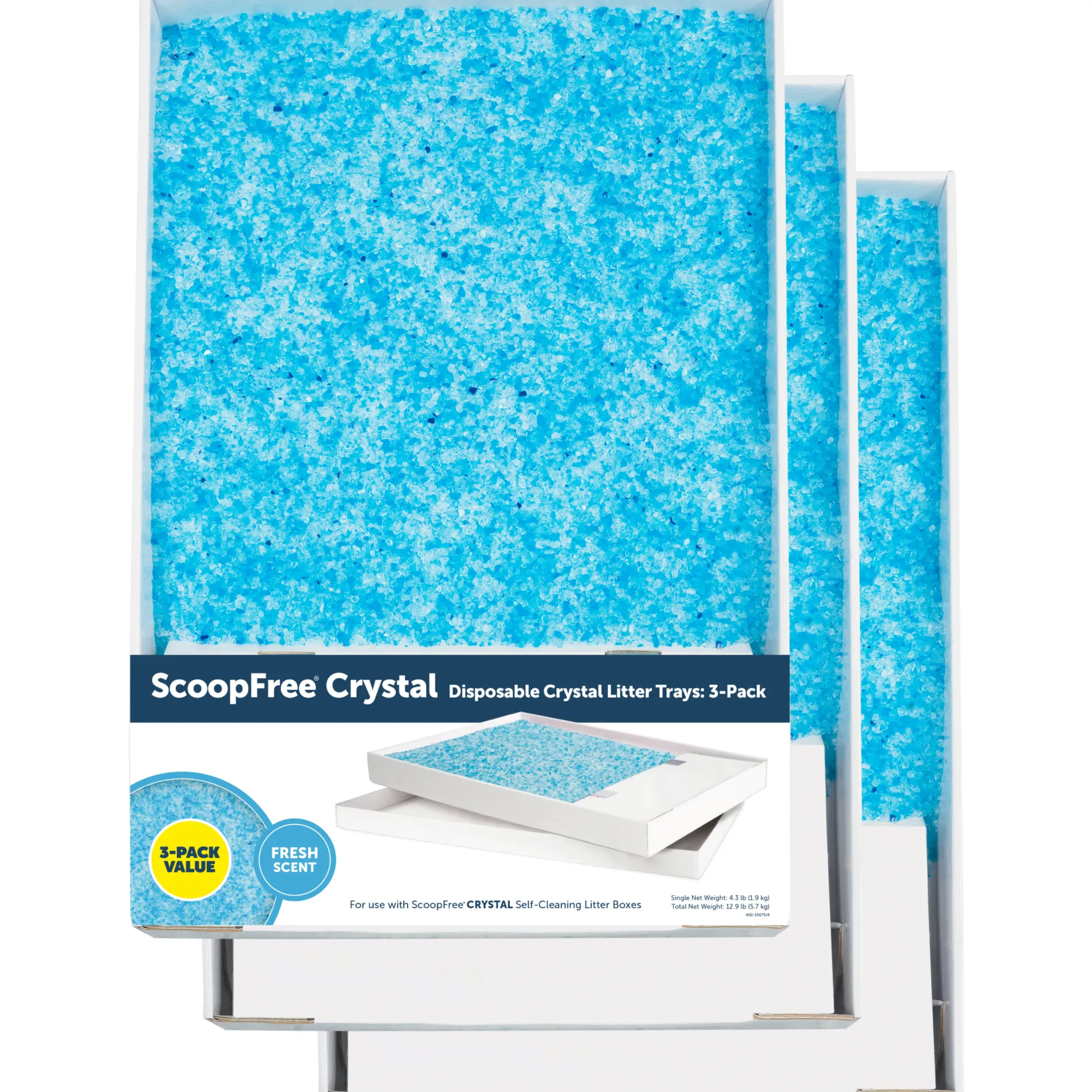 ScoopFree® Crystal Disposable Litter Tray, Fresh Scent, 3-Pack-PetSafe Flash Sale