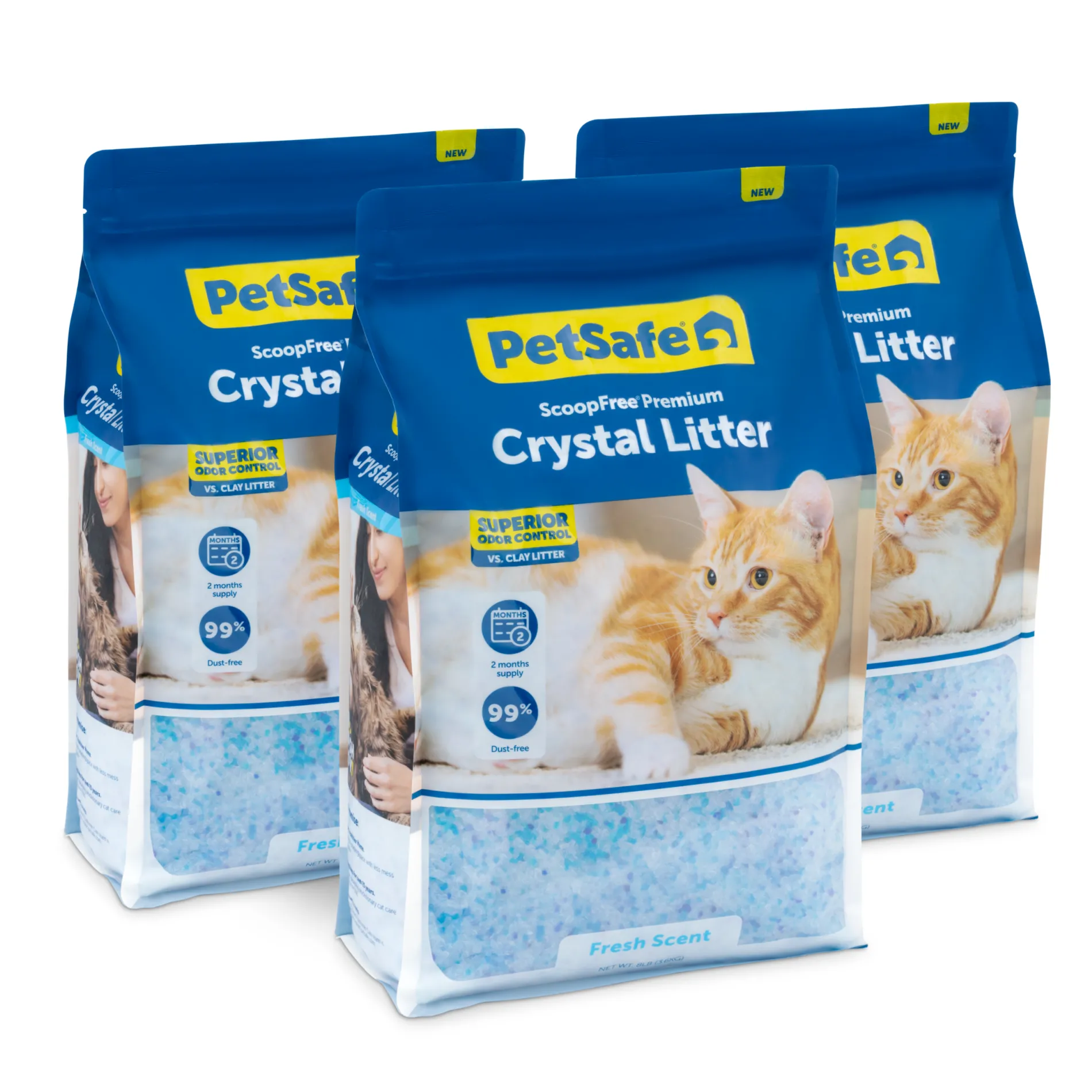 ScoopFree® Premium Crystal Litter 8 lb Bag, Fresh, 3-pack-PetSafe Best Sale